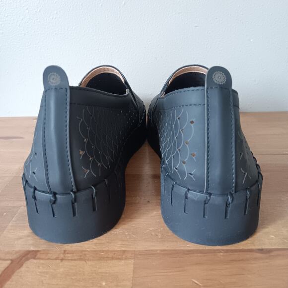 Glolily Elle Platform Wave Perf Black, EPW-601 Women's Size 9M - Pre-owned - Picture 7 of 11